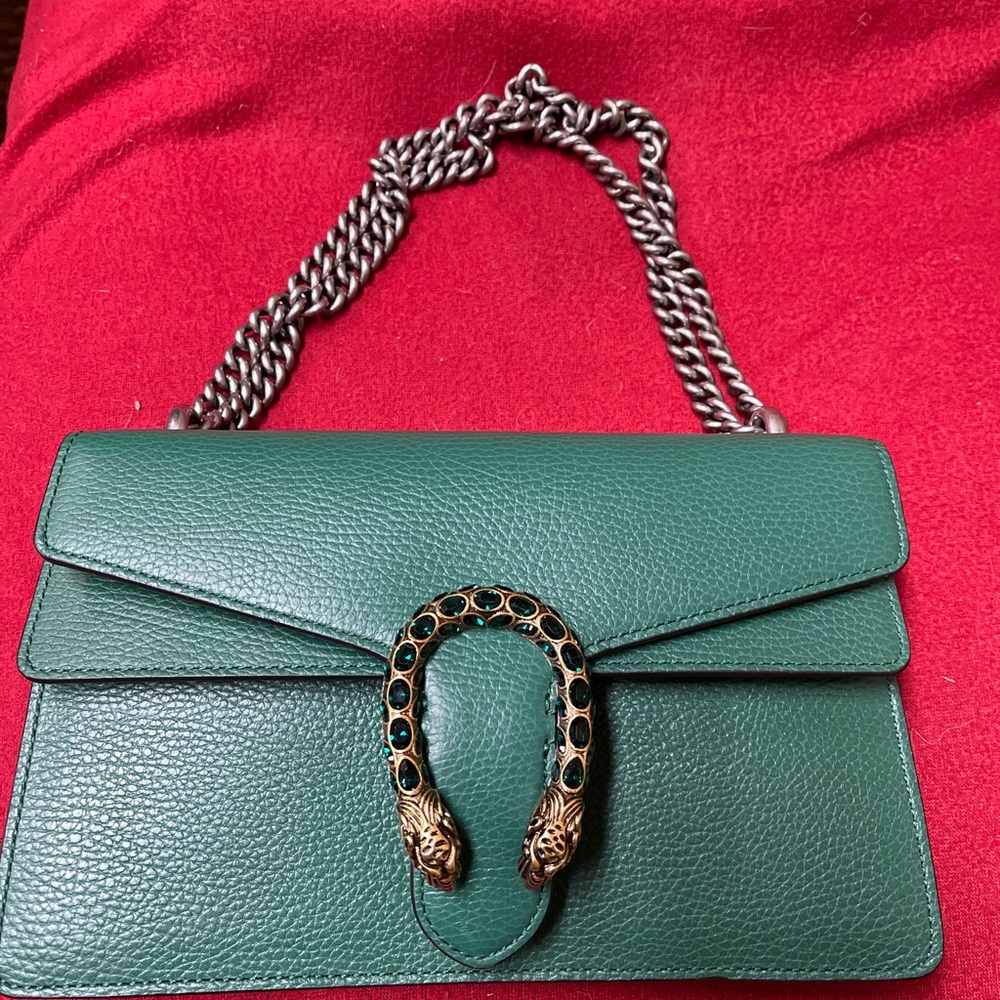 GUCCI DIONYSUS GREEN SHOULDER BAG 400249 CAOGX With Hardware BOX BAG CARD Ribbon - Picture 13 of 16